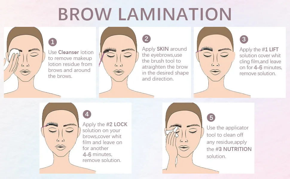 Libeauty Brow Lamination Kit Lash Lift Kit Lasting 8 Weeks Sachet Disposable Upgraded Version Curling Perming Wave Lotion & Liquid Set Home Perm Kit - brow lamination kit