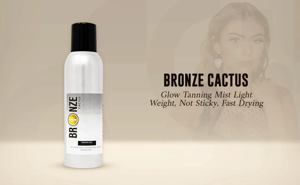Bronze Cactus Glow Tanning Mist Light Weight  Not Sticky  Fast Drying - Bronze cactus