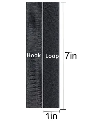 Hook Loop Strips with Adhesive - Melsan Industrial Strength Sticky Back Fasteners Hook and Loop Tape for Mounting  Hanging  or Organizing Items Indoors or Outdoors | Black  12 Pairs 1x7 Inch - black velcro strips with adhesive