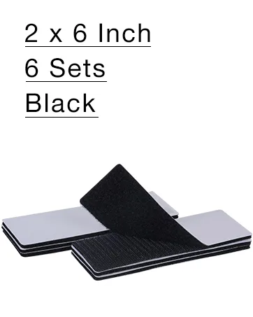 Hook Loop Strips with Adhesive - Melsan Industrial Strength Sticky Back Fasteners Hook and Loop Tape for Mounting  Hanging  or Organizing Items Indoors or Outdoors | Black  12 Pairs 1x7 Inch - sticky velcro strips