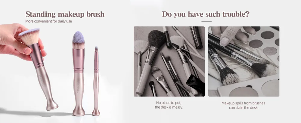 BS-MALL Makeup Brushes Stand Up Premium Synthetic Foundation Powder Concealers Eye Shadows (14rose) - product information 26
