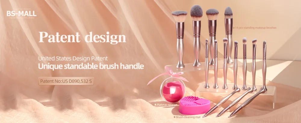 BS-MALL Makeup Brushes Stand Up Premium Synthetic Foundation Powder Concealers Eye Shadows (14rose) - product information 29