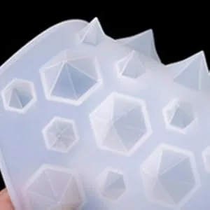 DD-life 2PCS 3D Diamond Gem Silicone Mold  Clear Silicone Mold for Making Clay Resin Epoxy Crafting Projects 27 cavity - Diamond Gem Silicone Mold