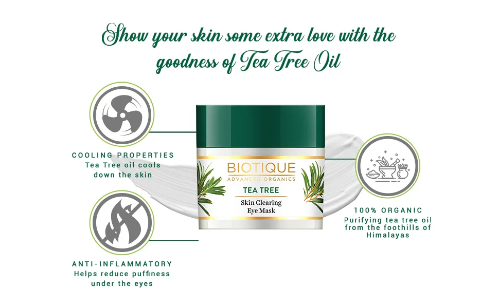 Biotique Tea Tree Skin Clearing Eye Mask  15g - product information 4