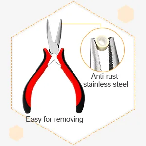 Hair Extension Tools Kit  600 Silicone Lined Micro Rings  Micro Ring Beads Pliers  2 Hook Needle Pulling Loop  10 Curved Hair Needle  4 Alligator Hair Clips  Comb and 100 Black Mini Rubber Bands - product information 4