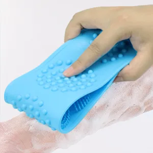 Silicone Bath Body Brush Set  Silicone Back Scrubber Silicone Bath Body Brush for Body Exfoliation Back Cleaning Shower - 2 Pieces - 3003
