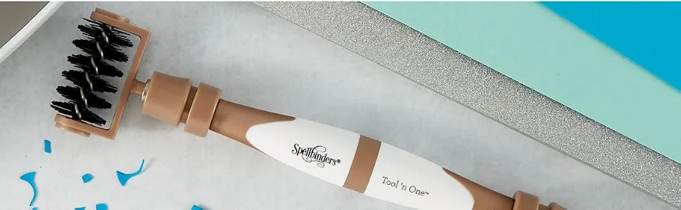 Spellbinders T-016 New n One Multi-Purpose Craft Tool  White & Bronze - Die Cutting Craft Tool