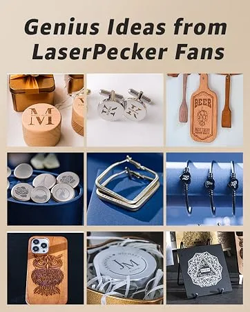 LaserPecker 1 Pro (Basic) Laser Engraver  Laser Engraving Machine 405nm Wavelength DIY Mini Laser Etcher  Compressed Spot 0.15mm High Precision Engraver with Protective Goggles for Wood Paper Leather LP1 Pro Basic(Withou... - mother