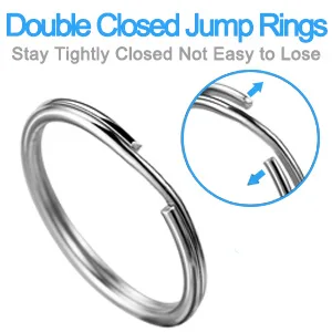 Split Rings for Jewelry Making  Caffox 700pcs Small Split Ring with Split Ring Pliers  Double Closed Jump Rings Craft Jump Loops Opener for Necklaces and Bracelets - Double loop jump rings