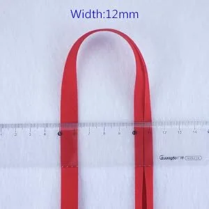 IubuFigo 12mm 1/2 Single Fold Bias Tape Bias Binding for Sewing and Hemming Ribbon 100% Polyester Solid Color - 12mm width