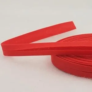 IubuFigo 12mm 1/2 Single Fold Bias Tape Bias Binding for Sewing and Hemming Ribbon 100% Polyester Solid Color - red binding tape
