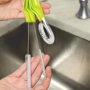 Full Circle Little Sipper Bottle & Straw Cleaner  One Size  Grey - Brush, Bottle, Lid, Straw, Set, Cleaning, Kitchen, Home, Detail, Dish, Sponge, Silicone, Recycle