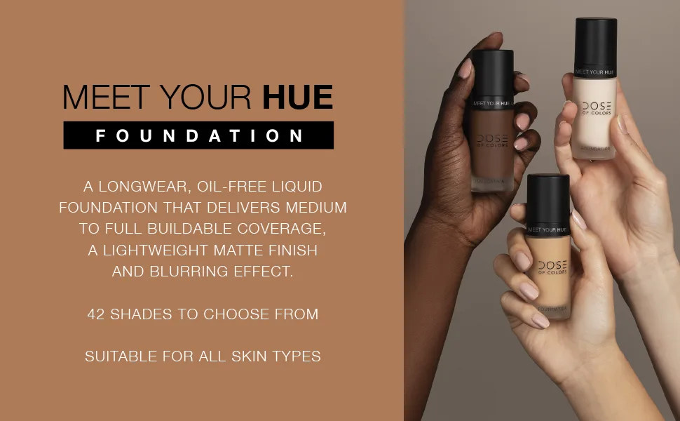 Dose of Colors - Meet Your Hue Foundation - 112 Light  1oz - Foundation info page