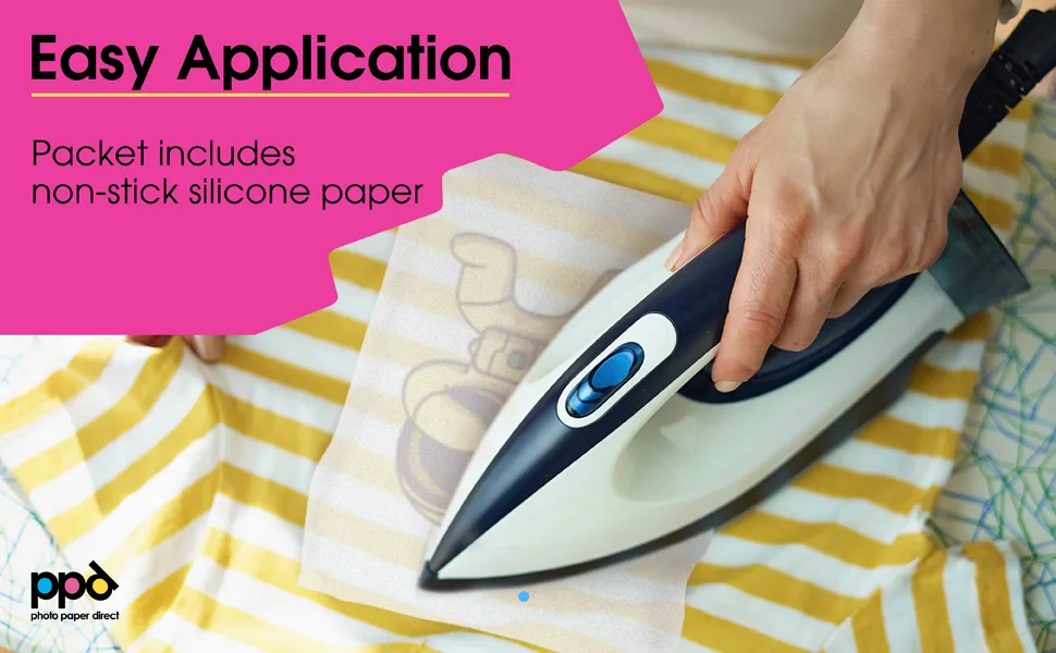 PPD Silicone Papers for T Shirt Transfer Iron or Heat Press A4 PPD-102 10 Sheets Assorted - easy application