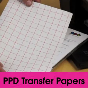 PPD Silicone Papers for T Shirt Transfer Iron or Heat Press A4 PPD-102 10 Sheets Assorted - ppd transfer papers