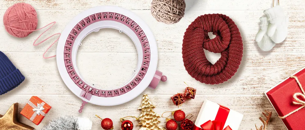 Knitting Machines  40 Needles Knitting Loom Machines  Smart Knitting Board Rotating Double Weaving Loom Machine Kit for Kids and Adults - product information 1
