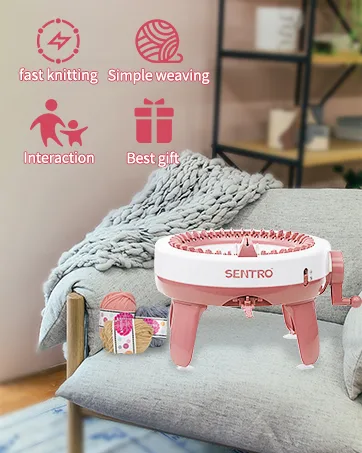 Knitting Machines  40 Needles Knitting Loom Machines  Smart Knitting Board Rotating Double Weaving Loom Machine Kit for Kids and Adults - product information 7
