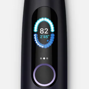 Oclean X Pro Electric Toothbrush 84 000 Movements/min Deep Cleaning with LCD Touch Screen  2H Fast Charge Lasts 30 Days  3 Modes 32 Intensities  Sonic Toothbrush Smart Timer- Black Purple - touchscreen