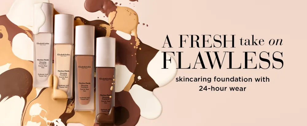 Elizabeth Arden Flawless Finish Skincaring Foundation with Hyaluronic Acid  Vitamin C & E 320N (Medium skin with neutral undertones) - elizabeth arden