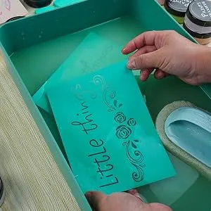 Chalk Stencils Transfers Mesh for Chalk Paste Silk Screen Stencils Self Adhesive Washable Reusable 5X7 Inch PAINTS TRANSFER - chalk couture stencils