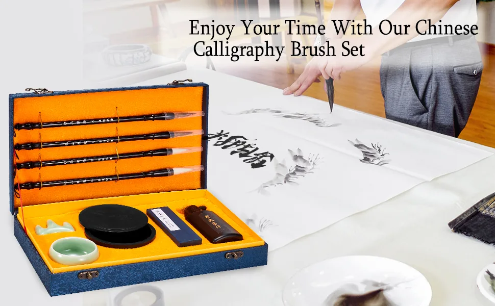 Corciosy Chinese Calligraphy Brushes Gift Set Professional Sumi Water Writing  Painting Set for Beginners - product information 2
