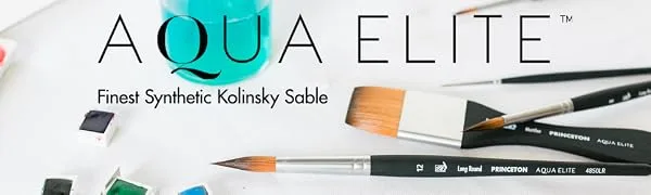 Princeton Aqua Elite  Series 4850  Synthetic Kolinsky Watercolor Paint Brush Dagger Striper  3/8 Inch - product information 1