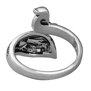 3 Pcs Adjustable Knitting Loop Crochet Loop Knitting Accessories  Hand-Made Silver-Plated Copper Rings  Faster Crocheting  Advanced Peacock Ring  Yarn Guide Finger Holder Knitting Thimble - back