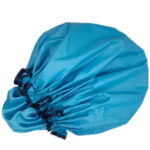 ELEBOX Jumbo Shower Cap XL Double-Layer Satin Bonnet Sleep Cap for Braids Waterproof Bath Caps Reusable Shower Hat Black - Satin Bonnet