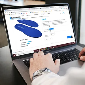 Custom FEET Personalized Orthotics Insoles for Men Women Kids Foot Arch Support (Dynamic Blue Insoles) - order online, online shopping, custom feet website