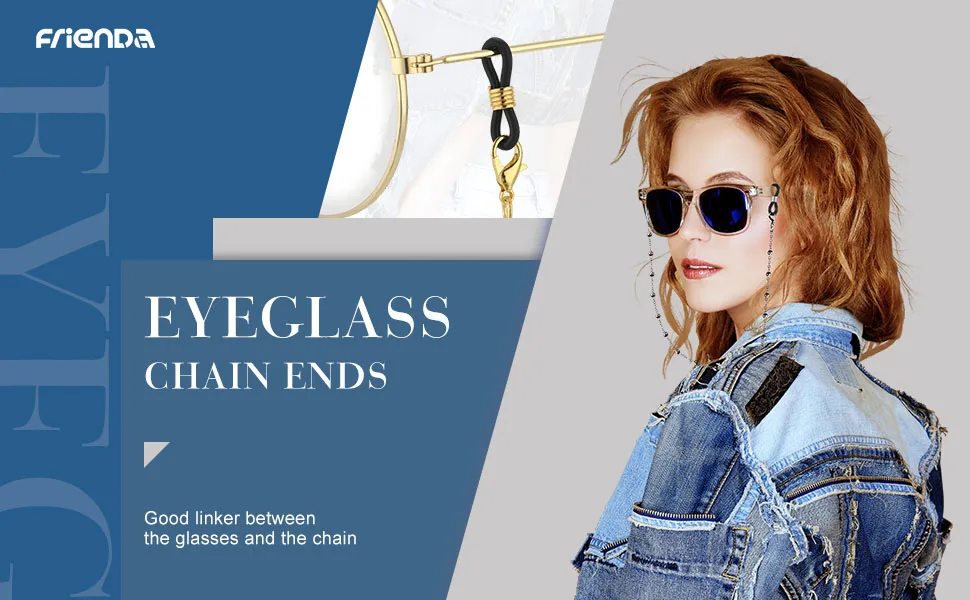 Eyeglass Chain Ends Eyeglass Chain Loop Holder Silicone Eyeglass Connector (50 Pieces) - product information 1
