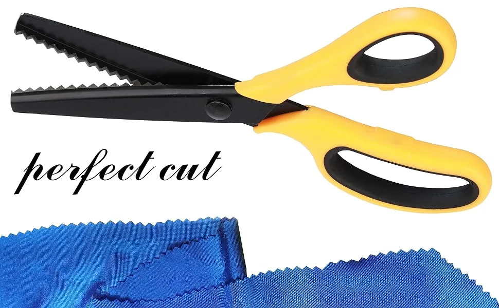 Hui Tong 9inch Pinking Shears  Fabric scissor Suitable for Left and Right Hands Sharp and Durable  Soft and Non-Slip - product information 2