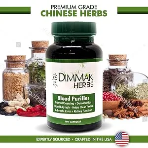 Dimmak Herbs Blood Purifier for Internal Cleansing & Detoxification + Benefits Liver and Kidney Function | Lab Tested Herbal Supplement - Tendon & Ligament Mending Pills