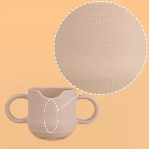 haakaa Silicone Toddler Cup - Durable Baby Training Cup for Baby Independent Drinking  Easy-grip Handles Drinking Cup for 6 Months+ Babies 150ml/5oz (Blush) - product information 19