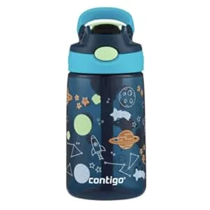 Contigo Kids Water Bottle  14 oz with Autospout Technology   Spill Proof  Easy-Clean Lid Design   Ages 3 Plus  Top Rack Dishwasher Safe   Eggplant Punch & Blueberry Green Apple - contigo