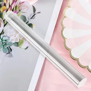 AUGSUN 1pcs Acrylic Clay Roller Acrylic Round Tube Roller Rolling Clay Bar Clear Clay Art Craft DIY Polymer Clay Tool - clay roller