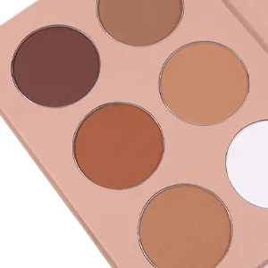 Vodisa Contour Palette Highlighting Bronzer Powder Kit Matte Corrector Professional Base Foundation Long-Wear  Lightweight  Blends Easily  Highly Pigmente Makeup Pallet With Mirror (B) - Makeup Pallet