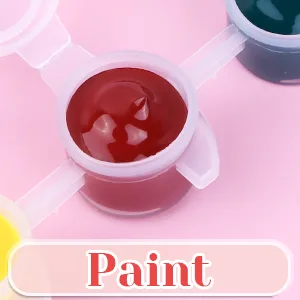 Caffox 240 Pieces Empty Paint Pot  40 Strips Acrylic Mini Paint Container Strips Storage with Lids for Classrooms School Arts and Crafts Paint (3ml/ 0.1oz) - empty paint pot