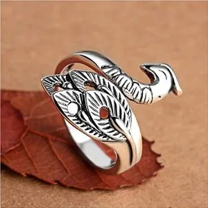 3PCS Adjustable Knitting Loop Crochet  Ksndurn Crochet Ring - Knitting Accessories  Peacock Open Finger Ring/Adjustable Braided Ring for Faster Knitting - crochet ring