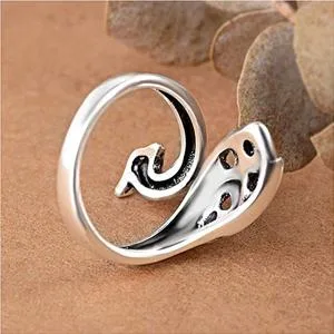 3PCS Adjustable Knitting Loop Crochet  Ksndurn Crochet Ring - Knitting Accessories  Peacock Open Finger Ring/Adjustable Braided Ring for Faster Knitting - crochet ring