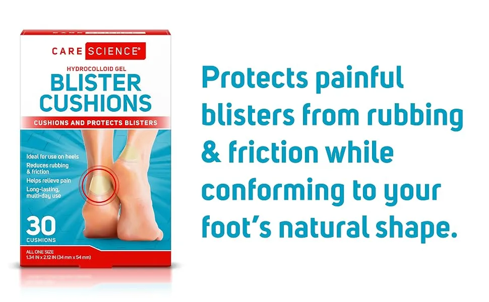 Care Science Hydrocolloid Gel Blister Cushion Bandages  30 ct | Cushions & Protects Blisters  Long-Lasting - Main image