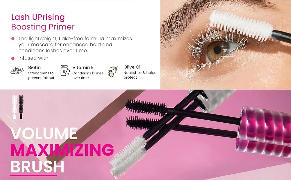 JOAH Lash UPrising Mascara  Waterproof  Volumizing & Lengthening  Cruelty-Free Korean Beauty Makeup - Waterproof Blackest Black - lash uprising