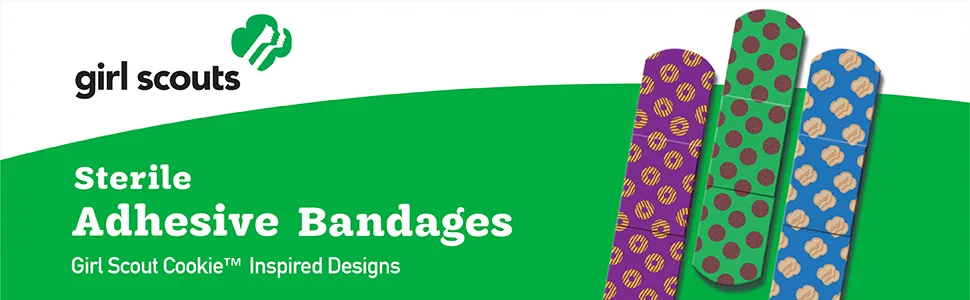Dukal-1087751 Girl Scouts Adhesive Bandages  Assorted Styles  3/4x3 100 Ct. - header
