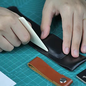 ECOHU Square Bone Folder - Genuine Bone  Paper & Leather Crafts  Card Making  Origami  Bookbinding  Scrapbooking  Non-Scratch  Non-Stick Bone Folder C - Leather crafts