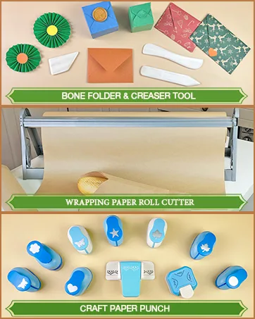 ECOHU Square Bone Folder - Genuine Bone  Paper & Leather Crafts  Card Making  Origami  Bookbinding  Scrapbooking  Non-Scratch  Non-Stick Bone Folder C - Paper cutter