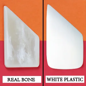 ECOHU Square Bone Folder - Genuine Bone  Paper & Leather Crafts  Card Making  Origami  Bookbinding  Scrapbooking  Non-Scratch  Non-Stick Bone Folder C - Real Bone