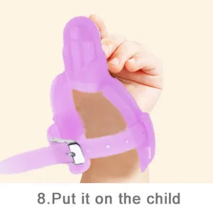 Baby Finger Protector Silicone  Adjustable Thumb Sucking Finger Protector to Stop Thumbsucking for Infant Kids(Purple) - Silicone Finger Protector