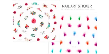 Elisel Nail Art Stickers 30 Sheets Self-Adhesive Nail Decals with Assorted Patterns Blossom Flower Art Design for DIY Nails Design Manicure Decoration Accessories Decals (Gold) - product information 3