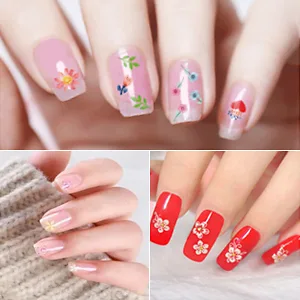 Elisel Nail Art Stickers 30 Sheets Self-Adhesive Nail Decals with Assorted Patterns Blossom Flower Art Design for DIY Nails Design Manicure Decoration Accessories Decals (Gold) - product information 5
