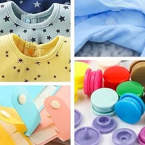 TmppDeco Plastic Snaps with Snap Pliers  460 Sets 24-Colors Snap Buttons for Sewing  Snap Fasteners Kit for Sewing  Clothing  Crafting - plastic snaps for sewing