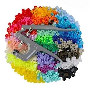 TmppDeco Plastic Snaps with Snap Pliers  460 Sets 24-Colors Snap Buttons for Sewing  Snap Fasteners Kit for Sewing  Clothing  Crafting - snaps for sewing